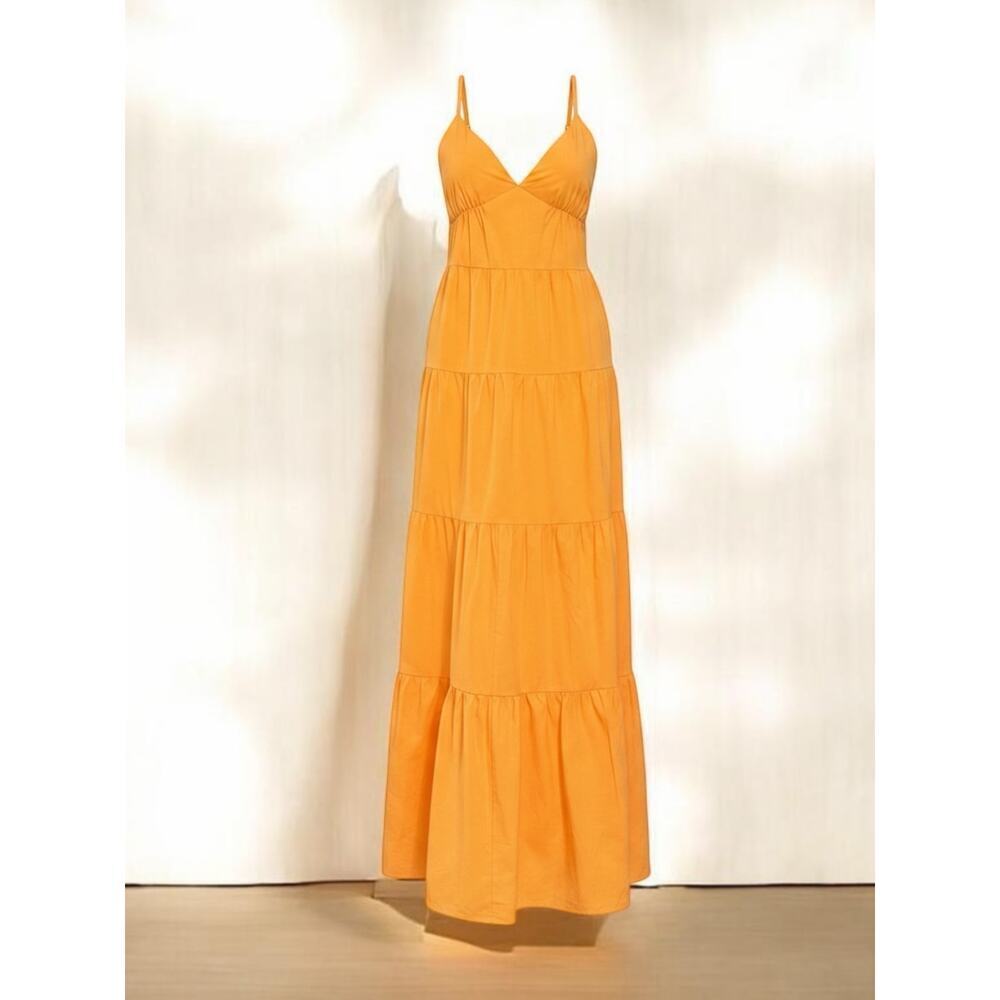 NWT WAYF Alexa Tiered Maxi Dress Size M